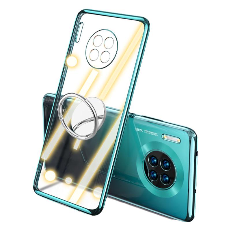 适用于华为mate30pro手机壳磁吸指环支架硅胶软壳mt30透明全包