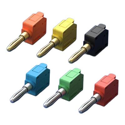 免焊快接香蕉插头四叶插直插镀金镀镍32A按压接线连接器0.5-4mm