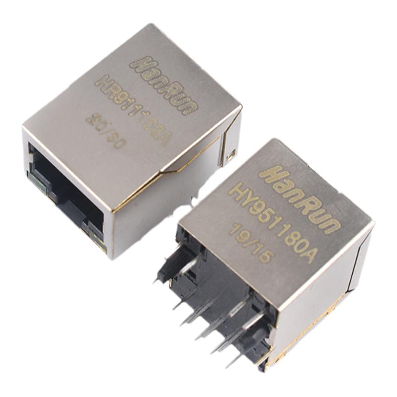 千兆百兆网口 HR911105A HY951180A RJ45带LED灯 网络隔离变压器