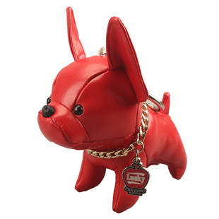 法斗狗狗熊兔子PU公仔挂件小饰品公仔玩偶汽车书包钥匙扣绳扣包包