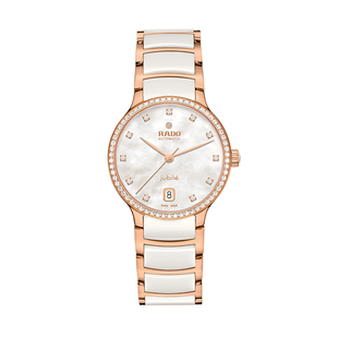 Rado瑞士雷达表晶萃系列镶钻陶瓷手表女款机械腕表