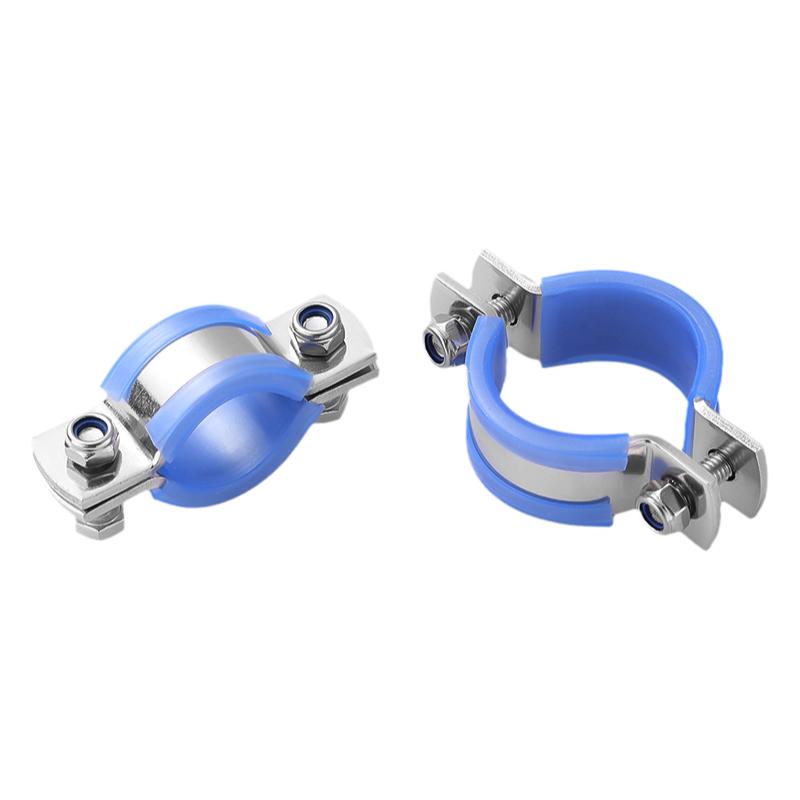 GJ 304不锈钢抱箍卡箍加厚平板管夹接地管卡电线杆管支架固定卡扣