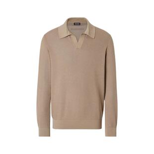 【麦叔同款】ZEGNA杰尼亚男装春季山羊绒及桑蚕丝材质 Polo 衫