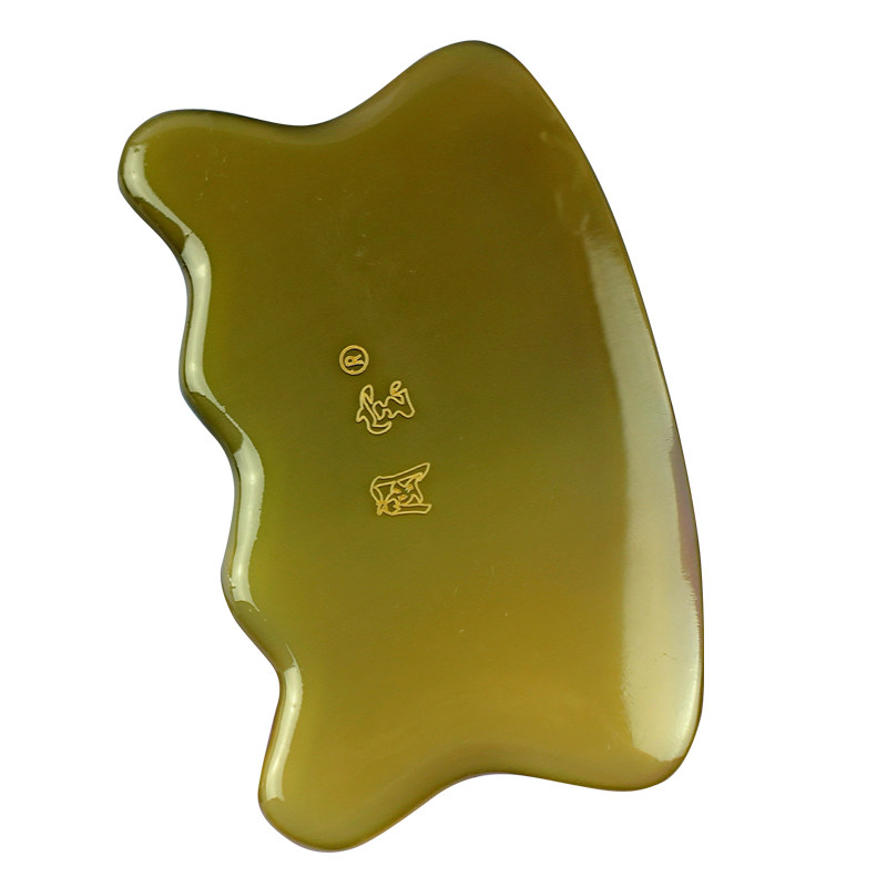 闽宝天然白水牛角刮痧板肩颈胸部腿部全身通用波浪形按摩板刮痧板