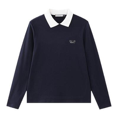 ELLEActive纯色拼接色长袖T恤