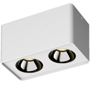 极简明装射灯深防眩光斗胆灯无主灯照明客厅防眩目筒灯双头吸顶式