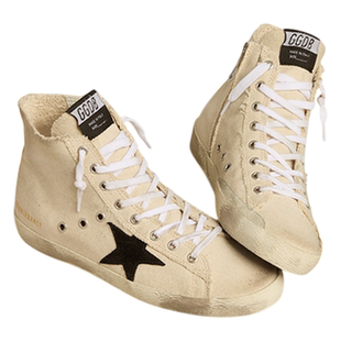 Golden Goose 女鞋Francy 黑色星星休闲高帮鞋礼物GGDB