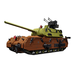 12GO德国鼠式超重型坦克模型高难度益智拼装积木玩具生日节日礼物