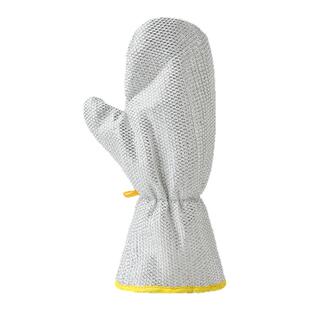 加长钢丝洗碗手套清洁厨房家务刷碗刷锅加银丝洗碗布旋转置物架