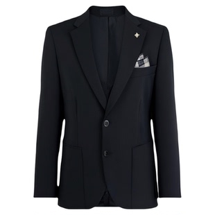 新郎西服男士商务休闲两粒扣西装套装结婚礼服修身双开叉职业正装