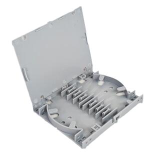 庆友迷你带盖光纤熔纤盘光缆接续盒终端盒配件熔接包4芯6芯12芯24芯72芯96芯厂家灰色配线箱热缩管收容盒