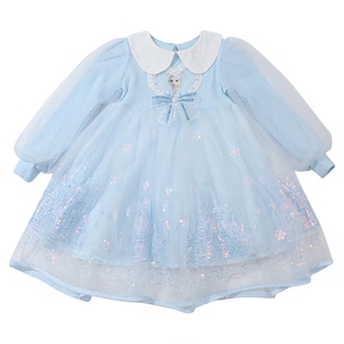 英国KABEI TREE女童春装连衣裙2026新款儿童春秋季粉色公主风裙子