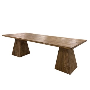 Ni+尼家侘寂风实木餐桌工作台长方形饭桌餐厅民宿办公网红大板桌