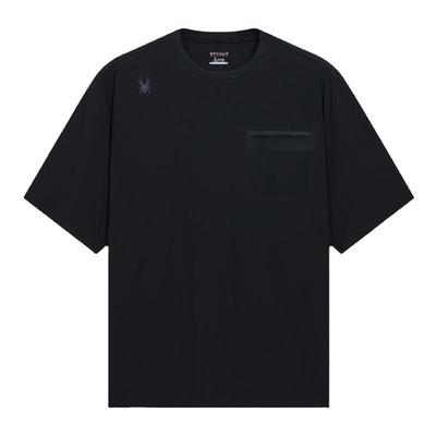 蜘蛛春夏男简约休闲圆领短袖T恤