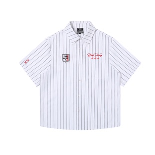 【Endweep官方店】美式条纹短袖衬衫夏季宽松潮牌原创复古上衣