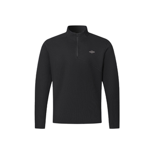 umbro茵宝运动套头卫衣冬季新品男款半高领半开拉链保暖通勤套装