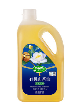 润心生榨有机山茶油2L一级冷榨