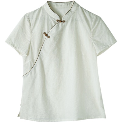 前世今生直身型轻中式套头短袖