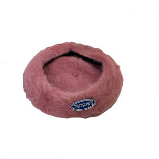 人间人爱字母贴标兔毛贝雷帽女韩版百搭毛绒帽子女画家帽逛街搭配