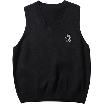 万有引力博物馆叠穿毛线针织背心