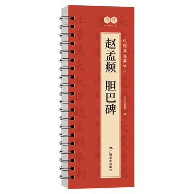 【赵孟頫胆巴碑临摹字卡】成人毛笔书法入门描摹写字帖原碑帖真迹精修高清放大硬壳还原版下笔技巧讲解指导软笔书法纸每日一练字卡
