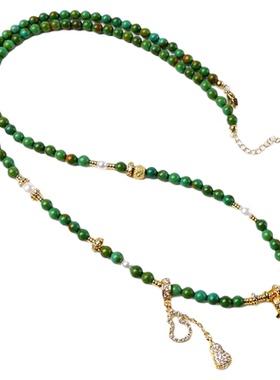 绿松石项链菱镁矿珍珠女款新中式