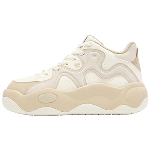 乔丹女款运动板鞋豌豆棉鞋2025冬季新款皮面防水初中生保暖运动鞋