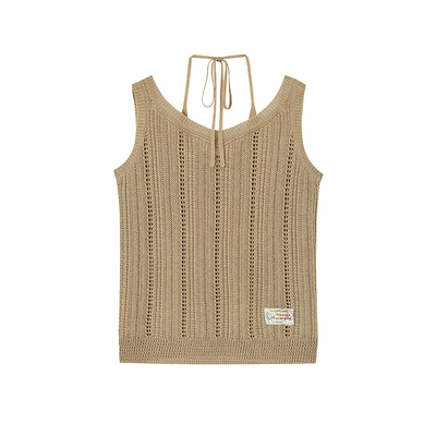 indicia标记商场同款25秋新款老钱风亚麻假两件背心F2B5BX277F