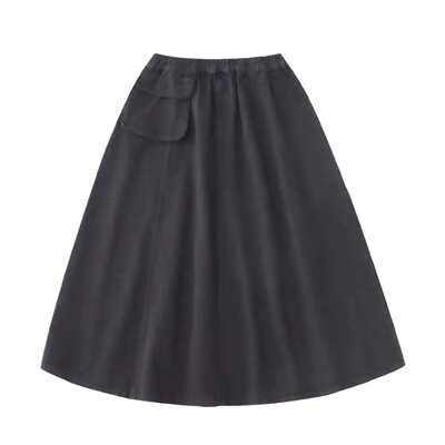 日系黑色半身裙小个子工装裙显瘦