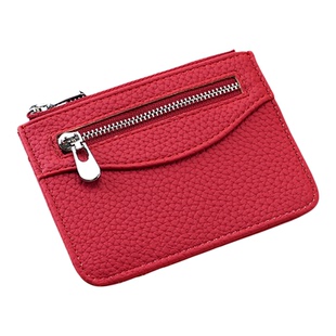 新款女士短款拉链钱包女士小巧轻便拉链零钱包多色二合一横款小包
