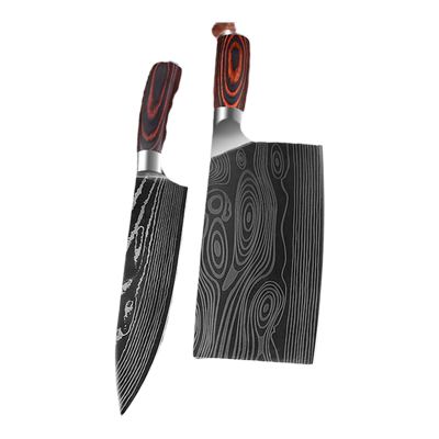 大马士革纹阳江菜刀家用超快锋利