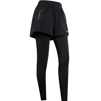 加大码瑜伽服运动裤子胖mm假两件