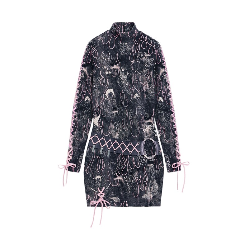 Desigual【MARIA ESCOTE联名】【博主同款】绑带修身连衣裙