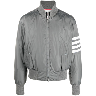 [24期免息]THOM BROWNE 男士四条纹涤纶飞行员鹅绒羽绒服外套