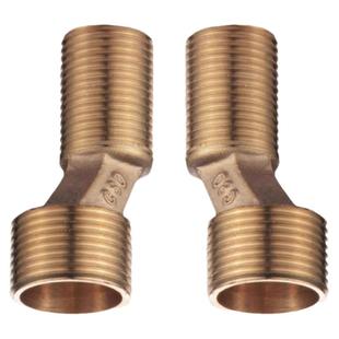 淋浴冷热龙头混水阀加长加厚全铜偏心转换接头花洒配件修正曲脚