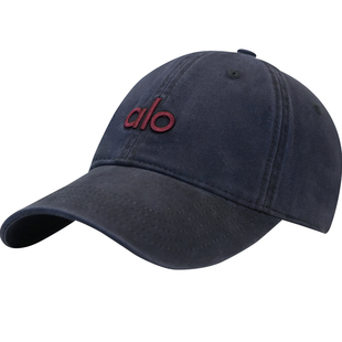 ALO韩版刺绣字母棒球帽男女通用冬季防晒遮阳帽显脸小软顶鸭舌帽