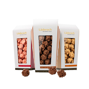 莱德拉Laderach瑞士巧克力爆米花伴手礼送女友生日礼物办公室零食