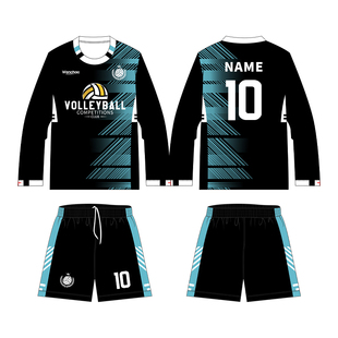 长袖排球服套装男女款全身印免费定制专业气排球衣比赛训练团队服