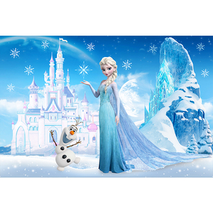 冰雪奇缘冰雪公主艾莎安娜公主房海报浪漫女孩房间装饰画墙纸壁纸