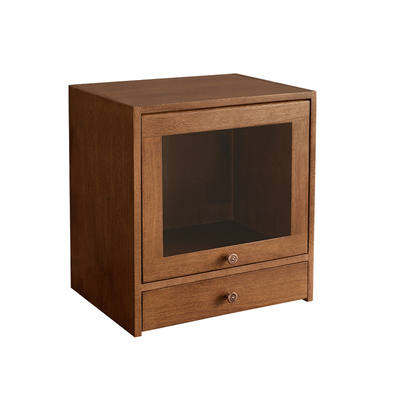 家逸桌面收纳柜实木小书架