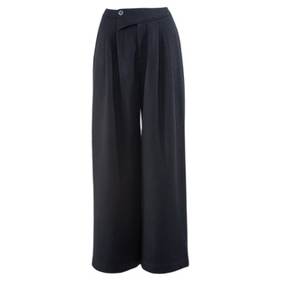 Orchel/欧榭丽松弛通勤羊毛直筒裤显瘦显高修饰腿型时尚休闲裤