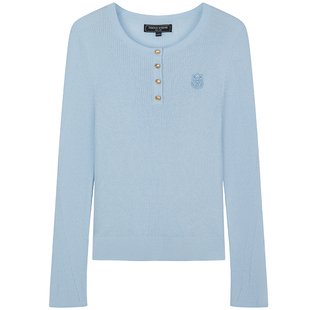 TeenieWeenie小熊女装毛针织衫冬季保暖舒适贴身圆领毛衣套头衫