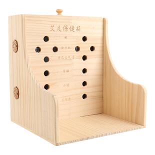 涌泉足底艾灸盒躺式灸脚器滤烟木制熏蒸脚底艾灸箱脚心脚部专用盒