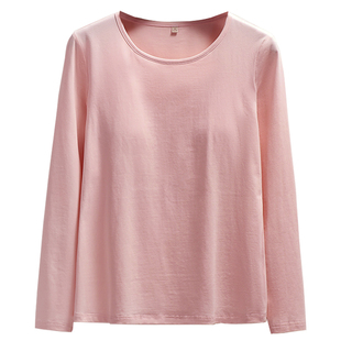 带胸垫乳腺放疗穿的衣服女防凸点秋衣内搭上衣长袖棉