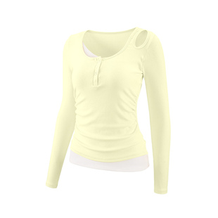 大码运动上衣女春季显瘦瑜伽服拼接长袖胖mm跑步普拉提训练健身服