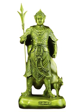 顺祥铜艺黄铜二郎神摆件