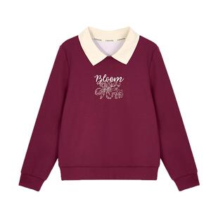 假两件翻领卫衣女春秋款2026年新款春季爆款女装宽松正肩无帽外套