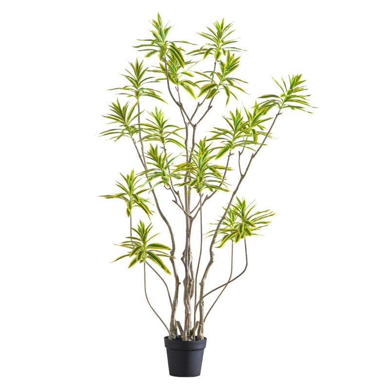 北欧室内大型仿真植物金边百合竹