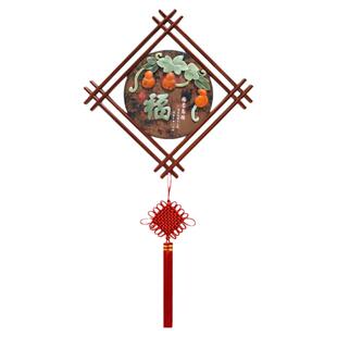 玄关挂饰新中式实木客厅背景墙卧室墙上装饰画餐厅墙面装饰挂件