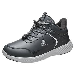 足力健老人鞋中老年健步鞋男冬季加绒加厚保暖鞋东北厚底爸爸棉鞋